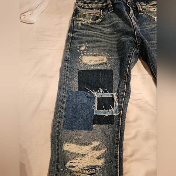 Cult of Individuality distressed slim rocker jeans. Japanese Seldevege denim. - Picture 6 of 9